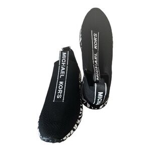 Michael Kors Black and White Bodie Slip-On Sneakers